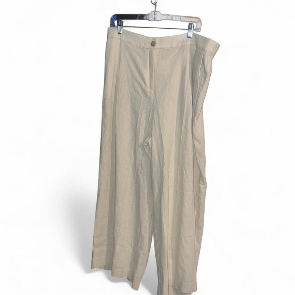 J. Crew Light Cream Linen Blend Pants